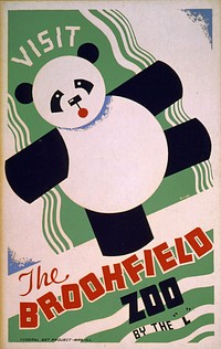 Visit the Brookfield Zoo (1936-1938) panda poster by Arlington Gregg. Original public domain image from the Library of Congress.