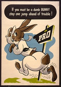 If you must be a dumb bunny stay one jump ahead of trouble!  Bode.