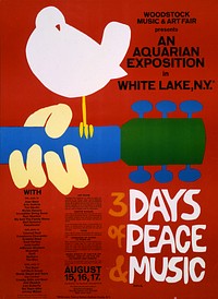 An aquarian exposition in White Lake (1969) poster. Original public domain image from Library of Congress. Digitally enhanced by rawpixel.