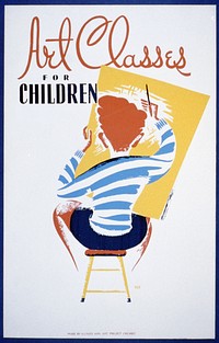 Art classes for children (1936) poster. Original public domain image from Library of Congress. Digitally enhanced by rawpixel.