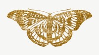 E.A. Séguy's butterfly, gold glittery collage element psd. Remixed by rawpixel.