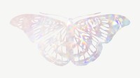 Sparkly holographic butterfly, aesthetic collage element psd. Remixed from the artwork of E.A. Séguy.