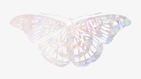 Sparkly holographic butterfly, aesthetic graphic. Remixed from the artwork of E.A. Séguy.