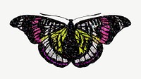 Dark glittery butterfly, aesthetic collage element psd. Remixed by rawpixel.