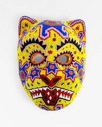 Colorful cat face mask. Original from the Minneapolis Institute of Art.