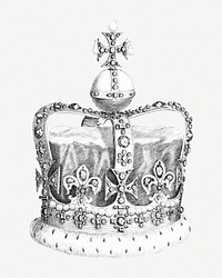 Royal crown clipart psd.    Remastered by rawpixel