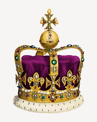 Purple royal crown clipart psd. Remixed by rawpixel.