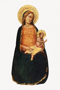 Madonna and Child with Saints and Angels.  Remastered by rawpixel