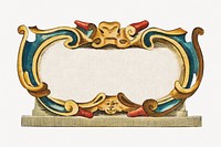 Luxury ornate frame in gold vintage style.   Remastered by rawpixel