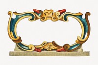 Luxury ornate frame in gold vintage style.   Remastered by rawpixel