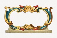 Luxury ornate frame in gold vintage style psd.   Remastered by rawpixel