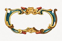 Luxury ornate frame in gold vintage style.   Remastered by rawpixel