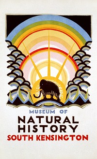 Museum of Natural History, South Kensington (1923) poster by Electric Railway House. Original public domain image from the Library of Congress. Digitally enhanced by rawpixel.
