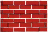 Vintage red brick wall background illustration.   Remixed by rawpixel.