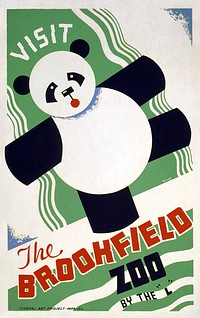Visit the Brookfield Zoo (1936-1938) panda poster by Arlington Gregg. Original public domain image from the Library of Congress. Digitally enhanced by rawpixel.