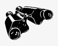 Vintage binoculars illustration.   Remixed by rawpixel.