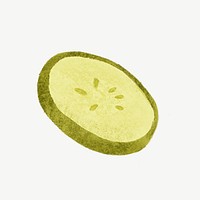 Pickle slice illustration collage element psd