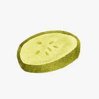 Pickle slice illustration collage element psd