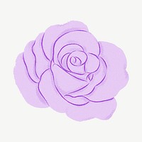 Purple rose flower clipart psd