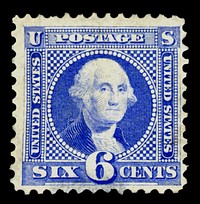 6c Washington re-issue single