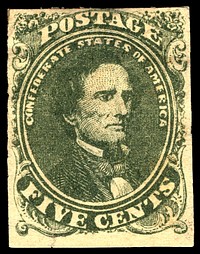 5c Jefferson Davis single