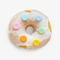 Cute tropical donut isolated image
