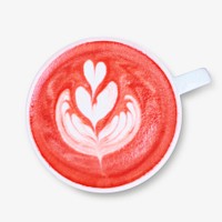 Coffee latte art isolated image
