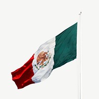 Mexican flag collage element psd