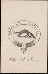             Bookplate: John B. Martin, approximately 1884-1897?          