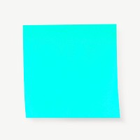 Blue sticky note collage element psd