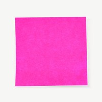 Pink sticky note collage element psd