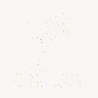 Sparkly gold droplets collage element psd