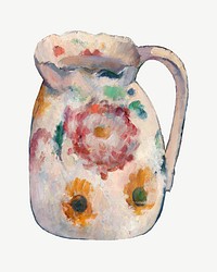  Paul Cezanne&rsquo;s jug clipart, still life painting psd.  Remixed by rawpixel.