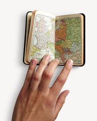 Small atlas book isolated image