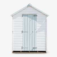 Pastel beach hut isolated design