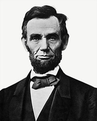 Abraham Lincoln portrait collage element psd