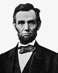 Abraham Lincoln portrait, isolated image