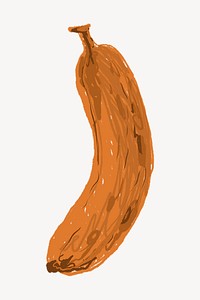 Old banana  isolated clip art