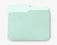 Green document folder, isolated image