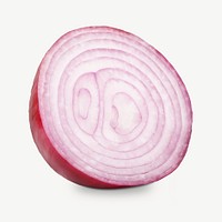 Sliced red onion collage element, vegetable isolated image