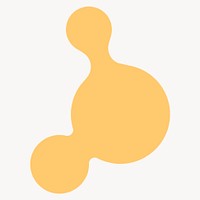 Yellow abstract blob shape