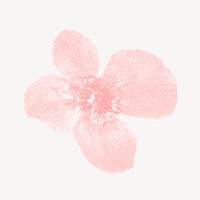 Pink flower collage element psd