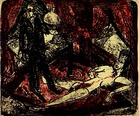 The murderer by Ernst Ludwig Kirchner