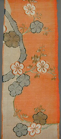 Kosodo (Kimono) Fragment with Plum Blossum Branch