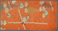 Kosode (Kimono) Fragment with Grapes and Trellis