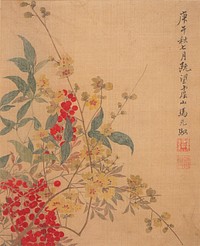 Wax Plum and Nandina by Ma Yuanyu