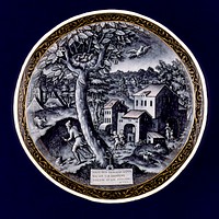 Tazza with Scene from the Book of Proverbs by Pierre Reymond