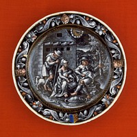 Calendar Plate for June (Sheepshearing) by Jean de Court