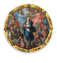 Nun’s Badge with the Immaculate Conception and Saints (Medallón de monja con la Inmaculada Concepción y santos) by José de Páez