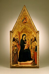 Virgin and Child with Sts. Louis of Toulouse and Michael by Luca di Tommè
